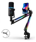 Suporte Braço Articulado Microfone Celular Rgb para Mesa - Imagem 2
